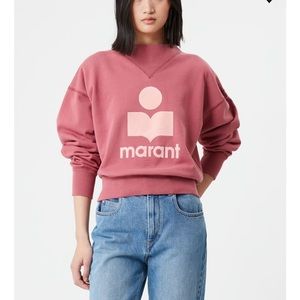 NWT Isabel Marant Etoile Pink Logo Sweatshirt. Size 36.